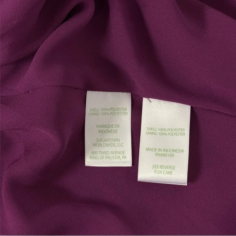 NWT Lilly Pulitzer Deacon Dress Sz 8 V-Neck Cherry Purple Event - Picture 13 of 15